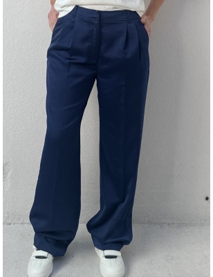 Pantalon satin taille haute, droit et fluide, référence W4GB23WDEE2