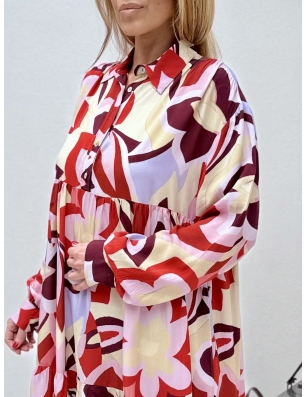 Robe courte en viscose, imprimé multicolore, Banditas from Marseille