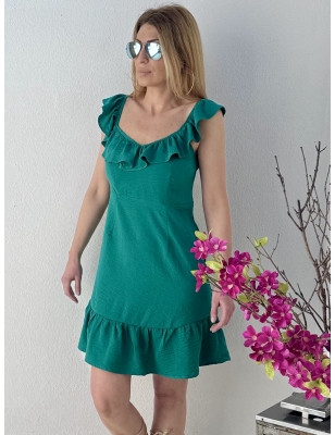 Robe féminine Molly Bracken, coloris vert émeraude, référence LA1520CP