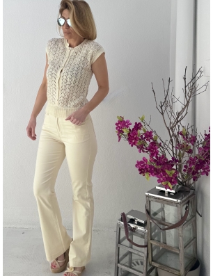 Pantalon coupe bootcut Molly bracken, coloris beige, référence E1681CE