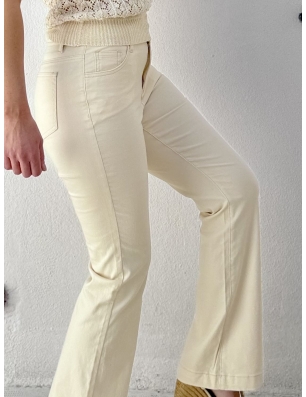 Pantalon coupe bootcut Molly bracken, coloris beige, référence E1681CE