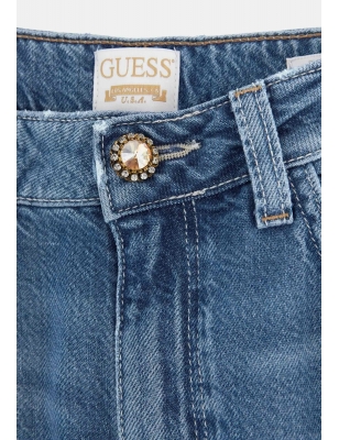 JEAN MOM GUESS, FORME TAPERED (CONIQUE), DÉLAVAGE USED, RÉFÉRENCE W4GA21D5B91